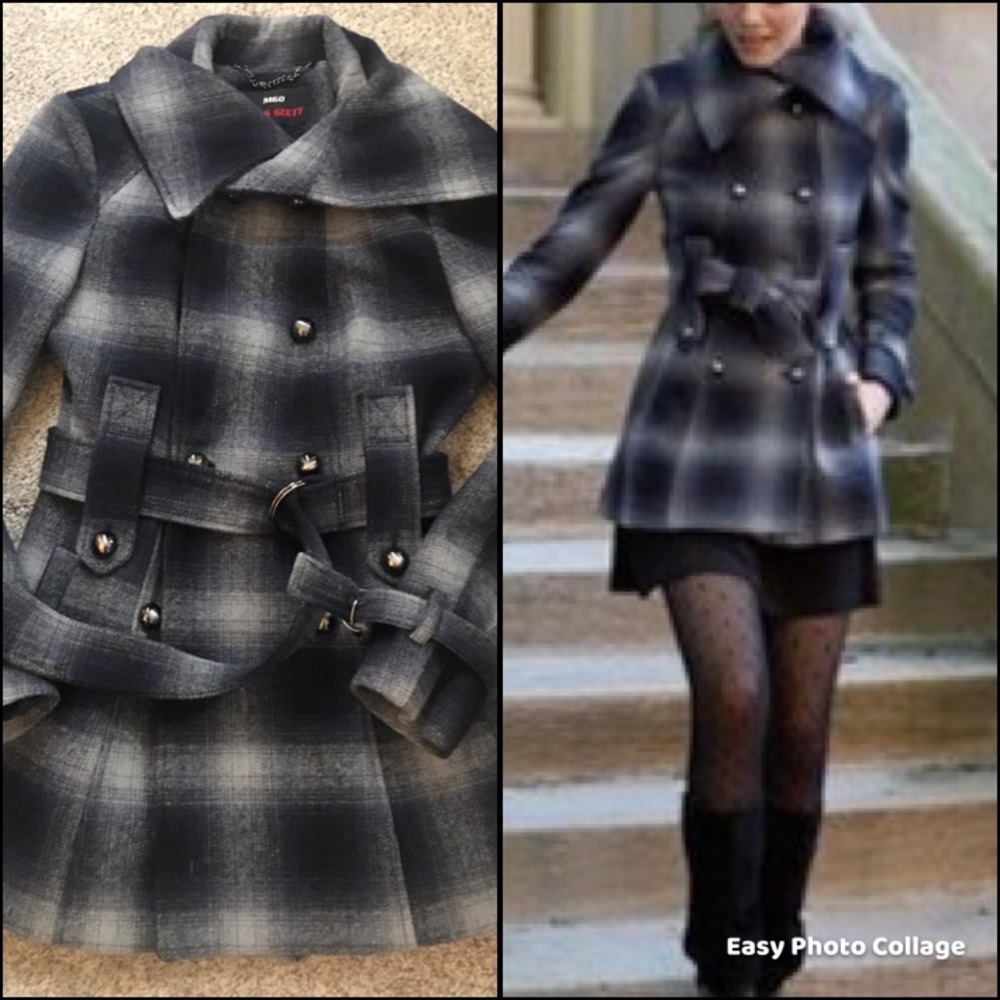Caroline Forbes Miss Sixty plaid coat S
